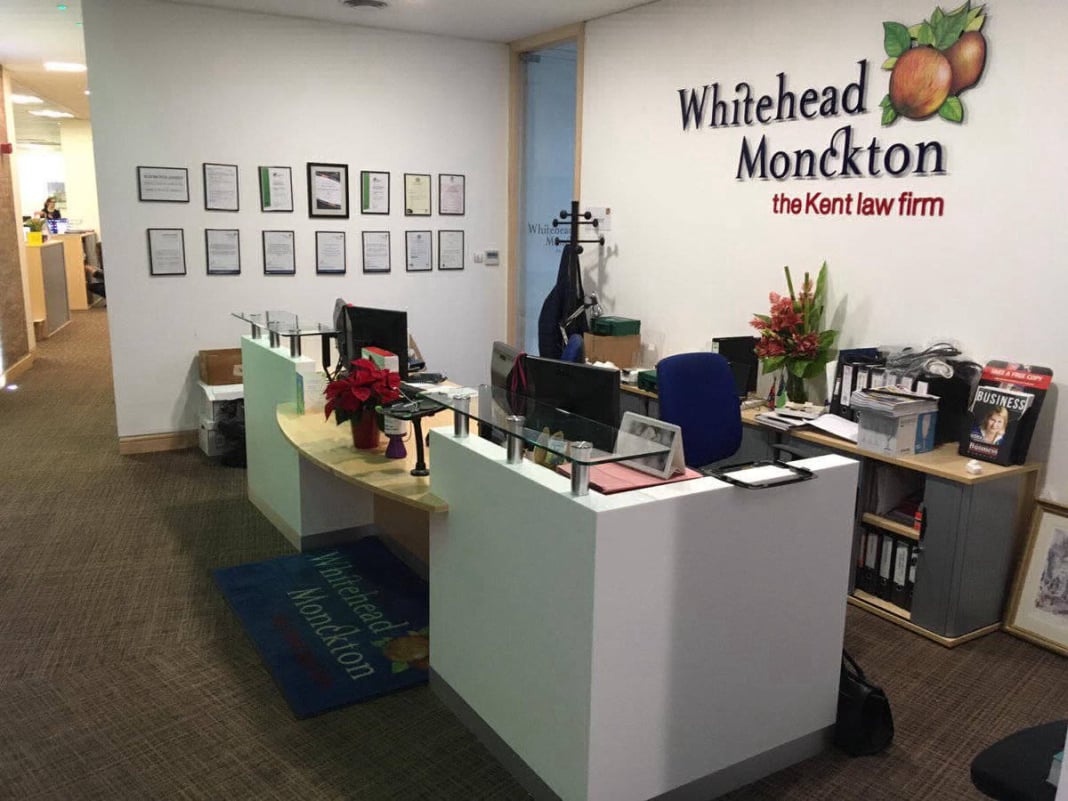 Whitehead Monckton office reception refurbishment by B W May